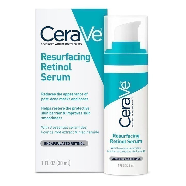 Cerave Resurfacing Retinol Serum 30Ml เซรั่มบำรุงผิวหน้า สำหรับผู้มีปัญหารอยดำจากสิว
