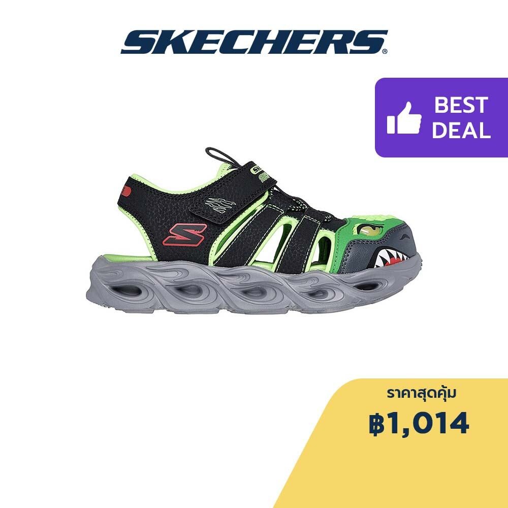 Skechers สเก็ตเชอร์ส รองเท้าเด็กผู้ชาย Boys S-Lights Thermo-Splash Hydro-Flare Shoes - 400613L-BKLM