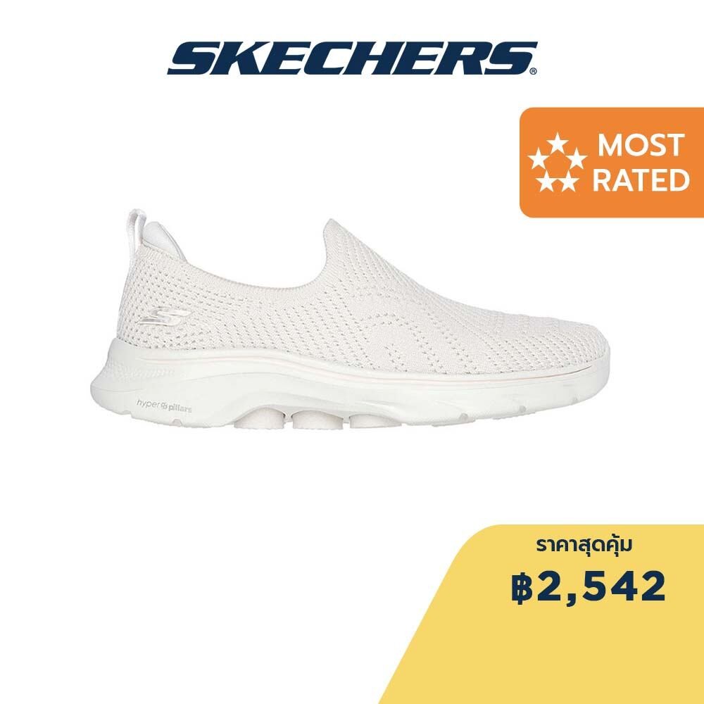 Skechers สเก็ตเชอร์ส รองเท้าผู้หญิง Women GOwalk 7 GOwalk Shoes - 125204-OWHT - Air-Cooled Goga Mat