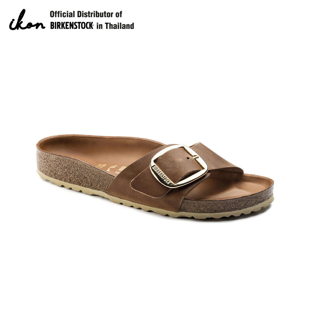 BIRKENSTOCK Madrid Big Buckle FL Cognac HEX Cognac รองเท้าแตะ ผู้หญิง สีน้ำตาล รุ่น 1006524 (regular)