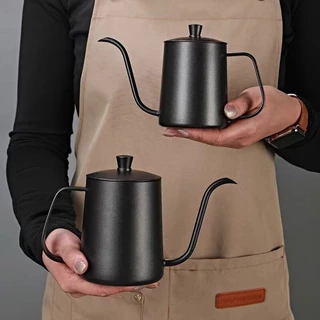 กาดริปกาแฟ สแตนเลส สีเงิน/สีดำ 250ml/350ml/600ml Stainless Pour-Over Coffee Drip Pot