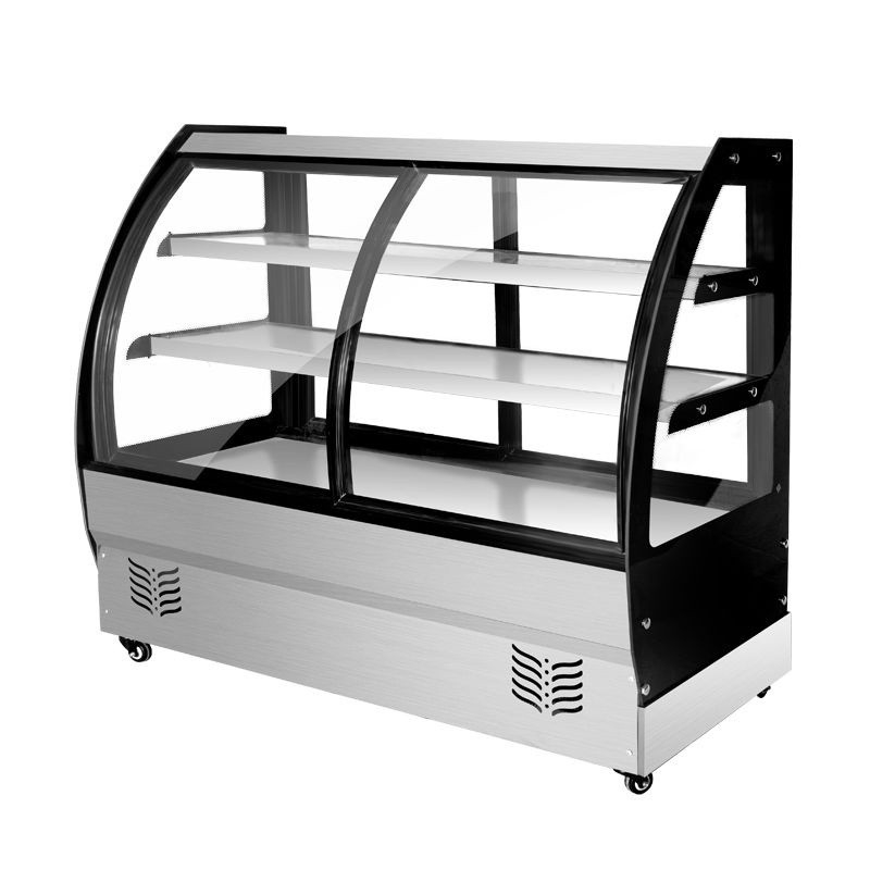 ตู้สามชั้นตู้โชว์อาหารเย็น ตู้แช่เย็นตู้เก็บของสดตู้สั่งซื้อเชิงพาณิชย์ คอเป็ดบาร์บีคิวเสียบไม้ 8N9E