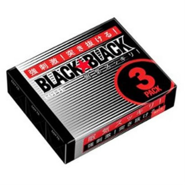 LOTTE Black Black Gum 3P (9pcs x 3 packs)Strong minty taste makes you sleepy. Strong minty taste ma 