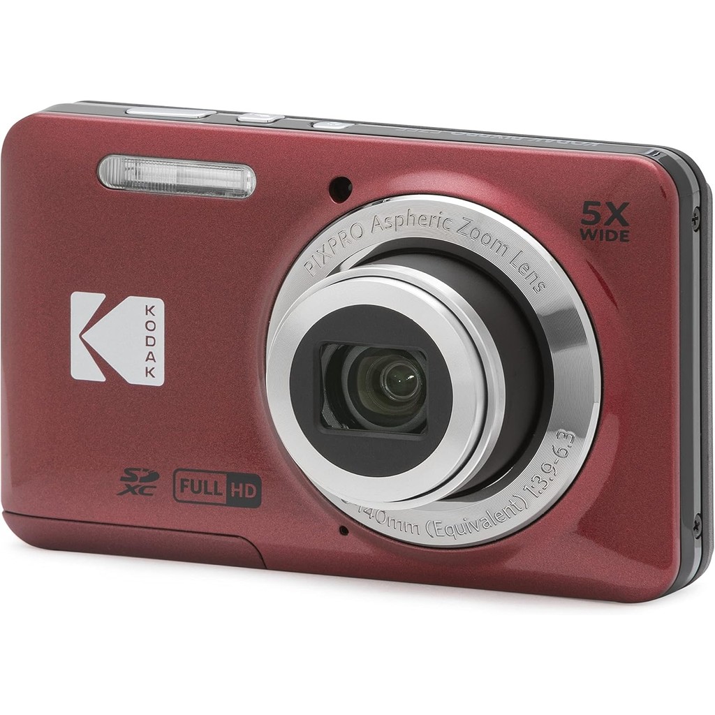 KODAK PIXPRO Easy-to-use Zoom FZ55-RD 16MP Digital Camera 5x Optical Zoom Wide Angle 28mm 2.7" LCD S
