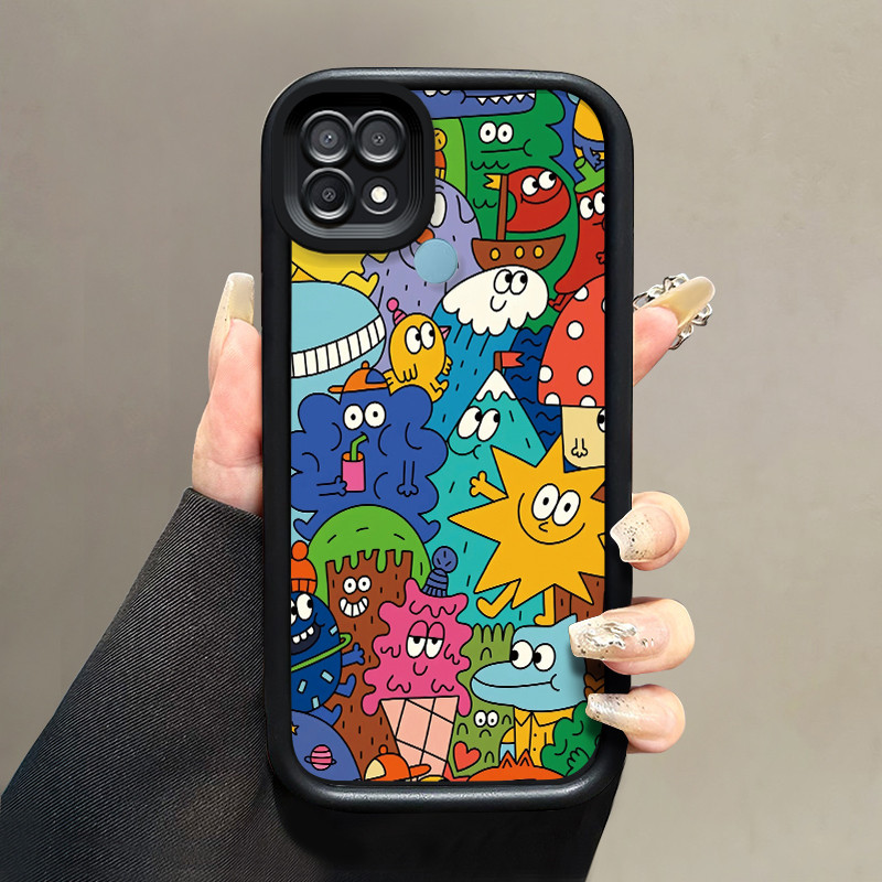 เคสสำหรับ OPPO A15 A15s A35 เคสป้องกันการกระแทกซิลิโคนเคสโทรศัพท์อนิเมะการ์ตูน