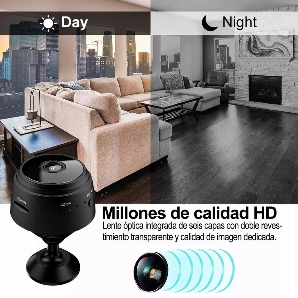 กล้องวงจรปิด ขนาดเล็ก มีแม่เหล็กในตัว ใช้ Wifi กล้องมินิ กล้องไร้สาย Night Vision HD Wifi รองรับการ์ด TFดูผ่านมือถือได้