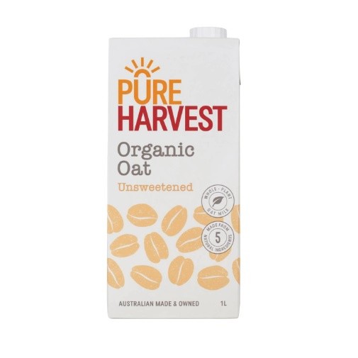 Pureharvest Oat Milk Organic Unsweetened 1L เพียวอาร์เวสท์ น้ำนมข้าวโอ๊ต ออริจินัล