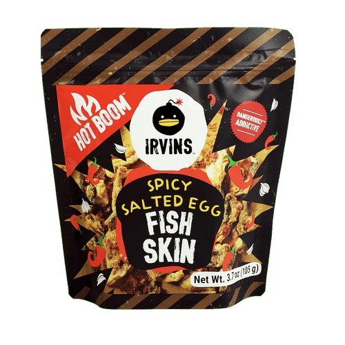 Irvins Fish Skin Salted Egg Spicy 80G เออร์วิ้น ปลากรอบรสเผ็ด นำเข้าจากประเทศสิงคโปร์