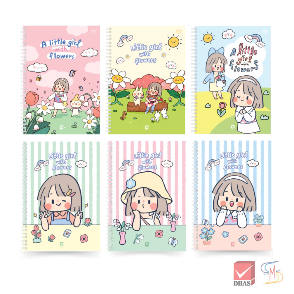 Elephant ตราช้าง สมุด สมุดริมลวด B5 70G 60S ซิบบิล (คละลาย) จำนวน 1 เล่ม