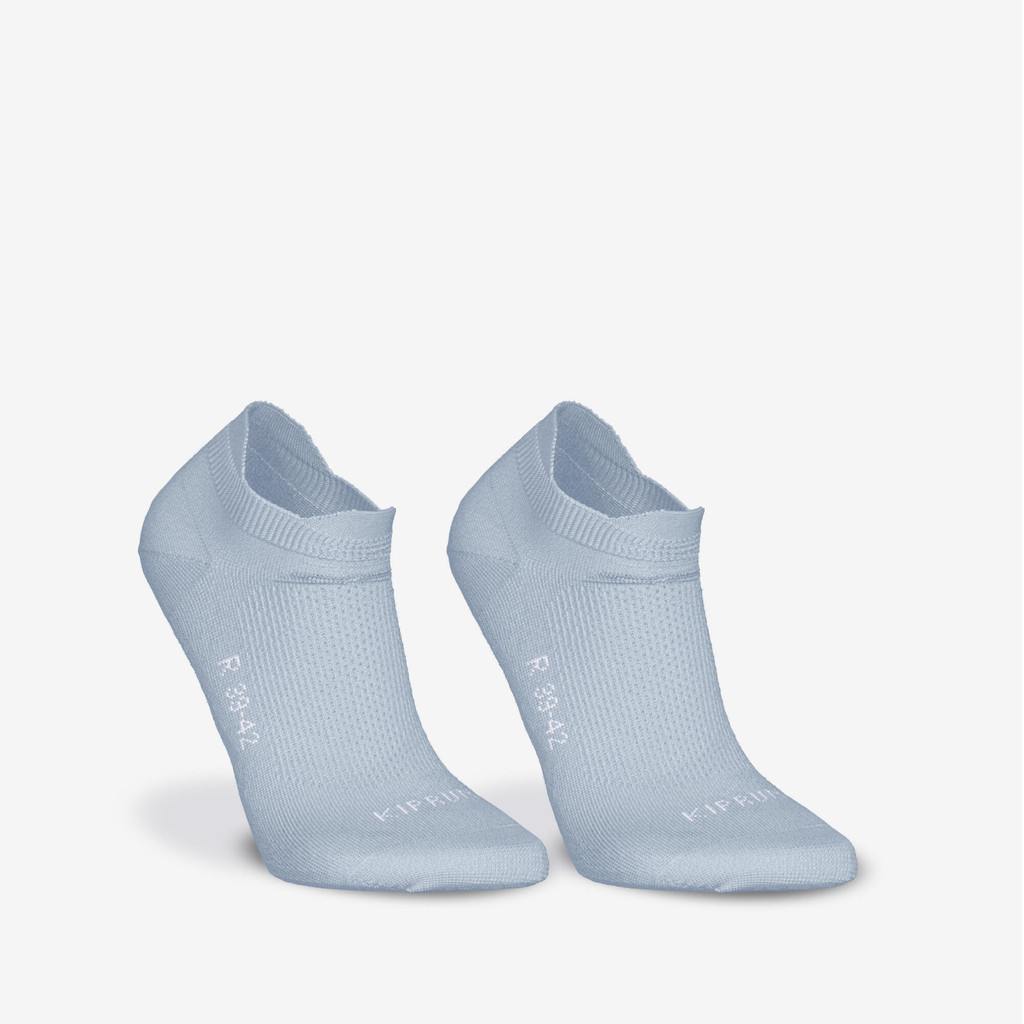 KIPRUN - ถุงเท้าข้อสั้นเนื้อผ้าบางสำหรับใส่วิ่งรุ่น RUN 500 (1 แพ็ค 2 คู่) - PACK OF 2 PAIRS OF RUN 500 THIN INVISIBLE R