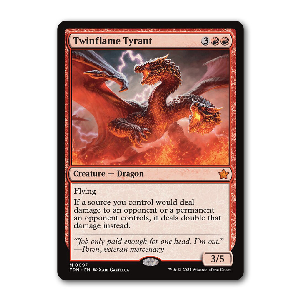 [MTG] Twinflame Tyrant [FDN] [Red] [Mythic] [Normal] [ENG] [2024] (Magic: The Gathering)