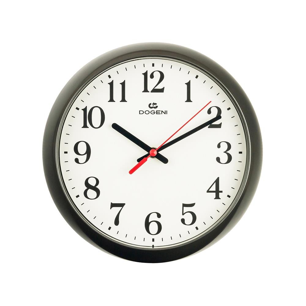 DOGENI นาฬิกาแขวนพลาสติก DOGENI WNP001GY 9 นิ้ว สีเทา ของตกแต่งบ้าน นาฬิกา PLASTIC WALL CLOCK DOGENI