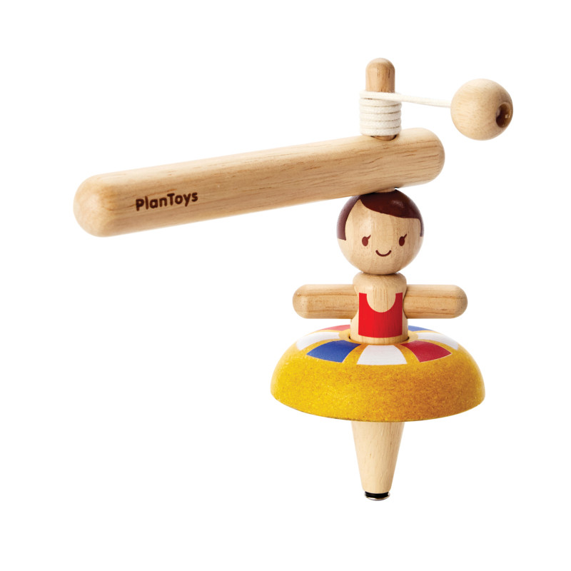 PlanToys ของเล่นไม้ 5495 Ballet Spinning Top ลูกข่างนักบัลเล่ต์ ของเล่นไม้ สำหรับเด็กอายุ 3 ปี ขึ้นไป