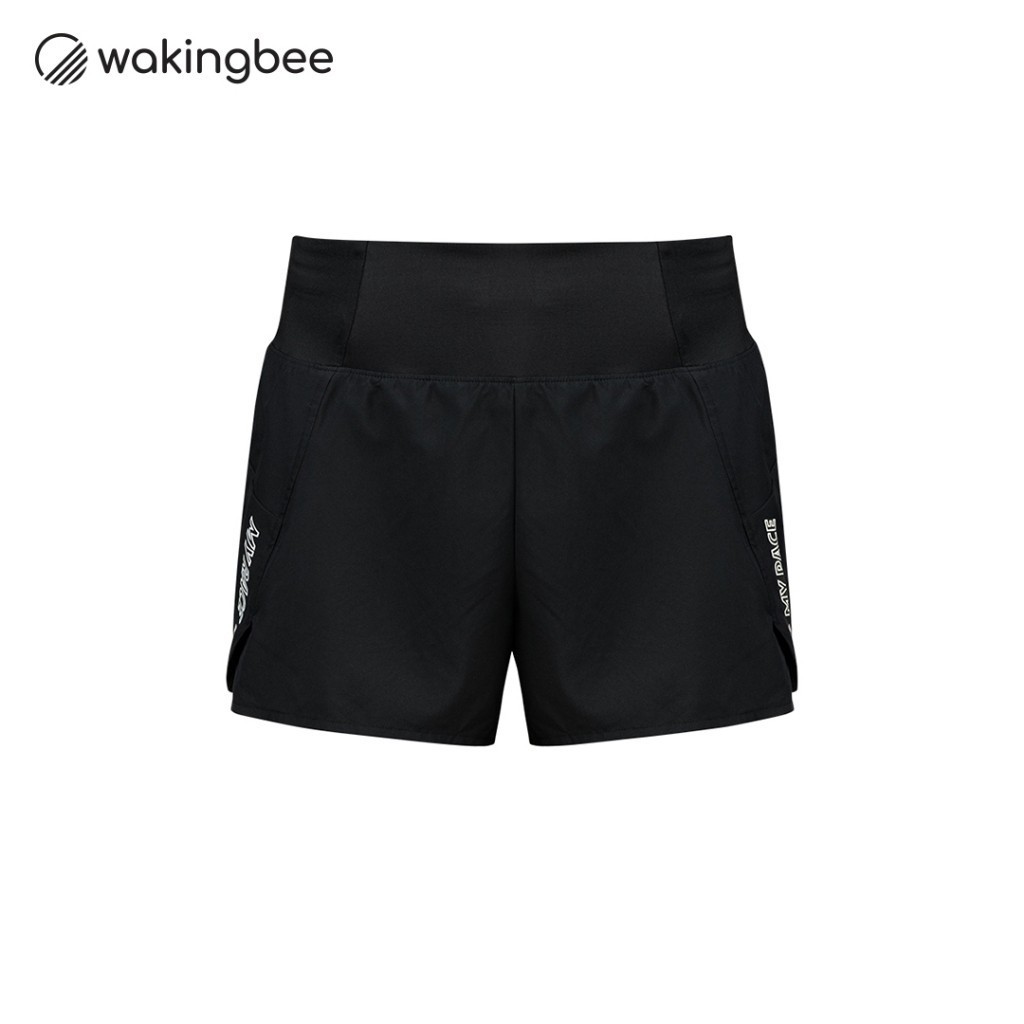 Wakingbee x Ari Pace Shorts (Black) กางเกงขาสั้น ผ้าเบาพิเศษ สำหรับใส่วิ่ง แห้งไว มีซับใน มีเชือกผูกเอว มีกระเป๋าซ่อน