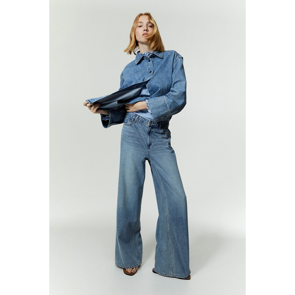 H&M เสื้อเชิ้ตยีนส์ Woman Denim shirt 1185155_1