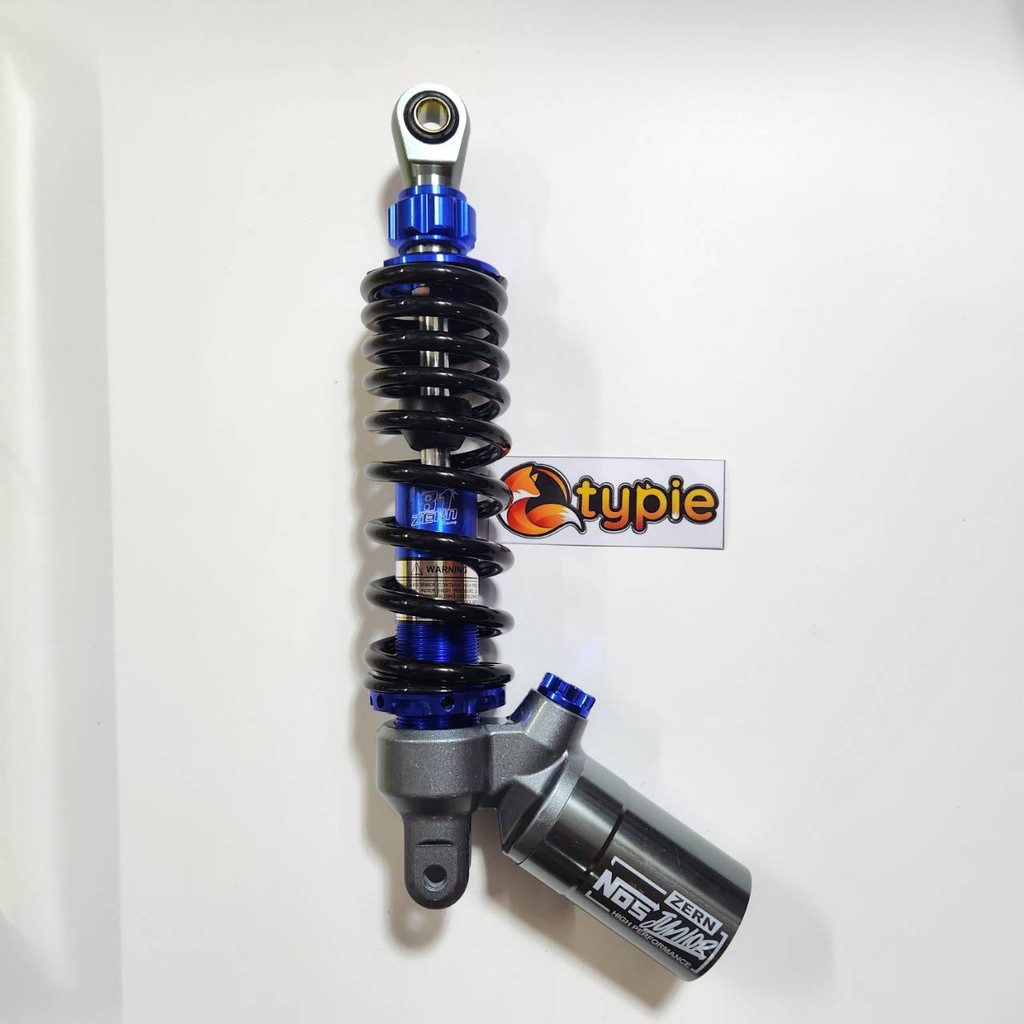 โช๊คหลังหัวกลับ GIORNO สปริงดำแกนน้ำเงิน ZERN G-SERIES 310มิล โช๊คแก๊สกึ่งน้ำมัน ตัวปรับแต่ละจุดเป็นตัวหลอก ใส่สวยงาม CL