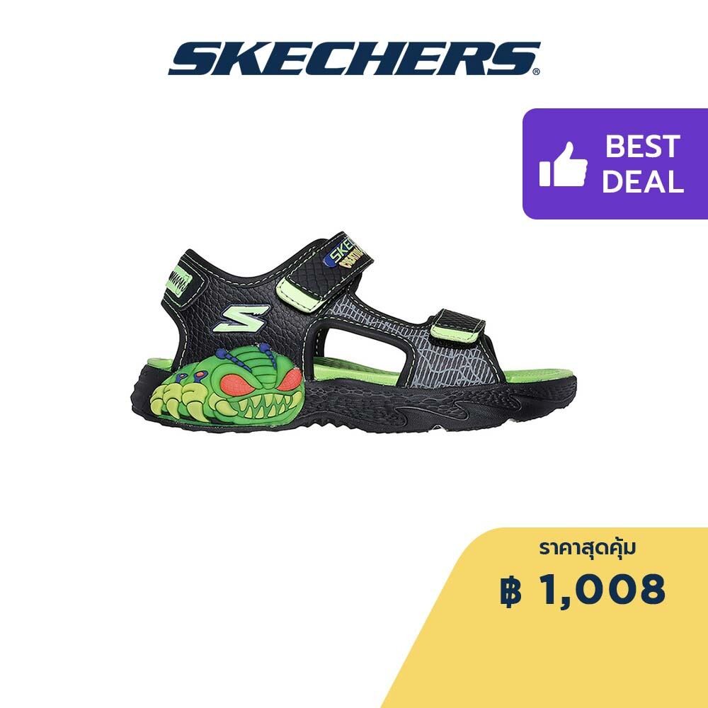 Skechers สเก็ตเชอร์ส รองเท้าเด็กผู้ชาย Boys S-Lights Creature-Splash Shoes - 400614L-BKLM