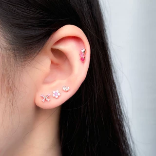 More Than Piercing: MP19 Vivid Flower *waterproof* จิวหู/ต่างหู