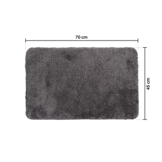 KASSA HOME พรมเช็ดเท้า Solid รุ่น ZRM-1105 ขนาด 70 x 45 ซม. สีเทา