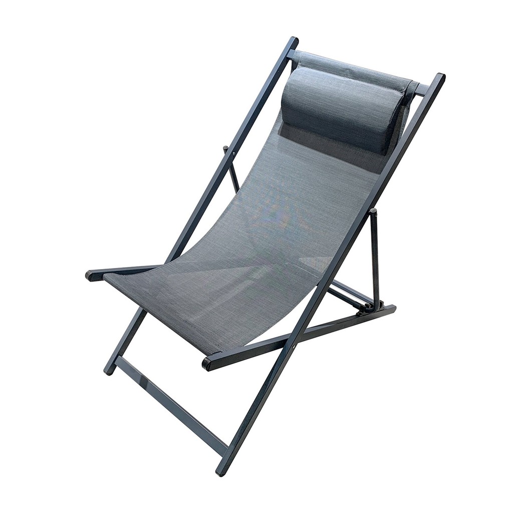 FONTE เก้าอี้ชายหาดปรับได้ 4 ระดับ รุ่น 200123-Blue สีน้ำเงินเทา