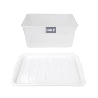 KASSA HOME กล่องอเนกประสงค์พร้อมฝาปิด 23 ลิตร รุ่น PSM-AA-2056 สีขาว