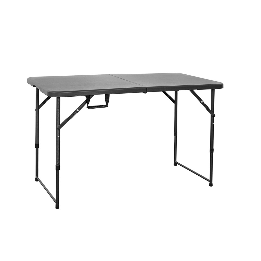 โต๊ะพับแบบพกพา HDPE ขาปรับได้ 3 ระดับ FONTE รุ่น NZK-120H-GY ขนาด 120 x 60 x 90 ซม. สีเทา