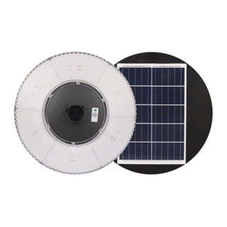 LUZINO โคมไฟสปอร์ตไลท์ UFO โซลาร์เซลล์พร้อมรีโมต Daylight รุ…