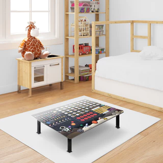KASSA โต๊ะพับญี่ปุ่นลายอวกาศ รุ่น Space ขนาด 60 x 40 ซม. สีดำ