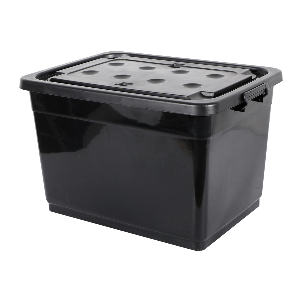 KASSA HOME กล่องอเนกประสงค์พร้อมล้อและฝาล็อก   KPC-K160B ขนาด 160 ลิตร สีดำ