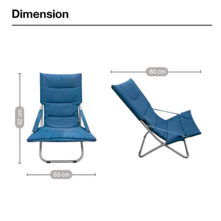 FONTE เก้าอี้พับชายหาด รุ่น WALLER ZD-T1002(TB)-DBL สีน้ำเงิน