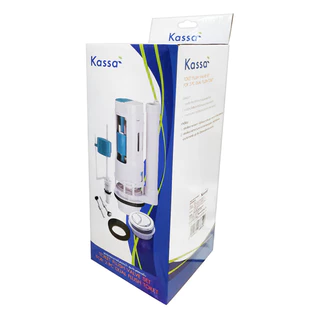 KASSA ชุดอุปกรณ์ภายในหม้อน้ำ สุขภัณฑ์สองชิ้น รุ่น KS-01 สีขาว - น้ำเงิน