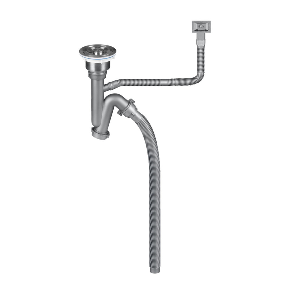 ZAGIO ชุดสะดืออ่างล้างจานพร้อมท่อน้ำล้น ท่อน้ำทิ้ง 1 ทาง รุ่น P-110A3