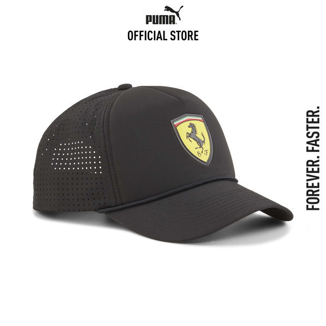 PUMA AUTO - หมวกแก๊ปแบบมีตาข่ายด้านหลัง Race Trucker สีดำ 02553402