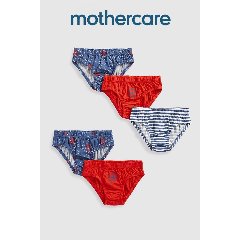 กางเกงในเด็กผู้ชาย Mothercare Football Briefs - 5 Pack HD877