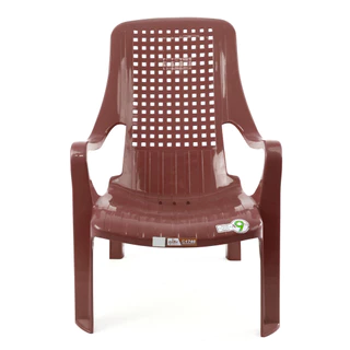DECOS เก้าอี้พลาสติก ท้าวแขน รุ่น J216 A สีน้ำตาล |AB|