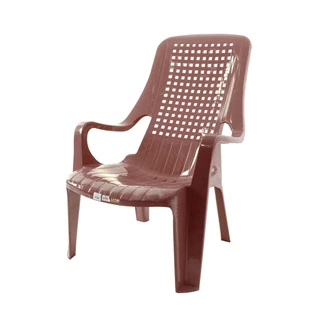 DECOS เก้าอี้พลาสติก ท้าวแขน รุ่น J216 A สีน้ำตาล |AB|