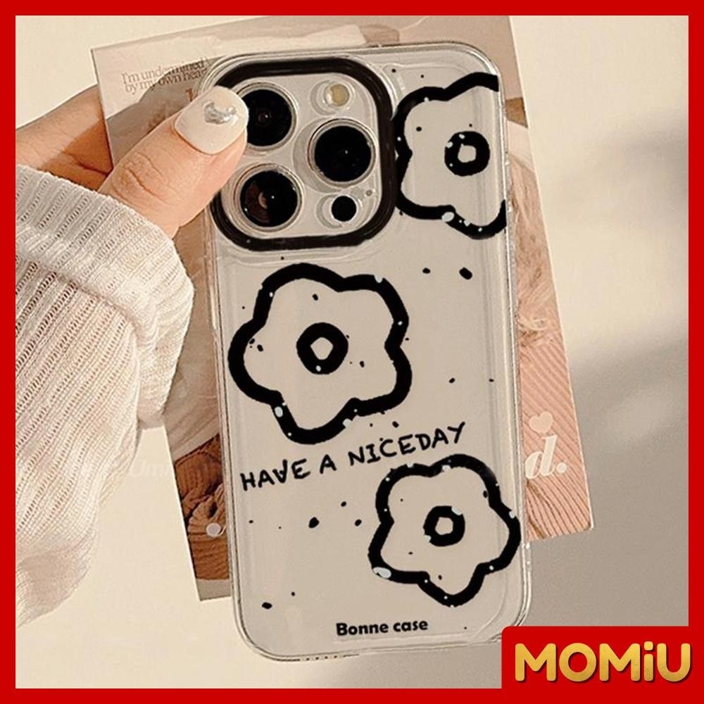 MOMiU - เข้ากันได้กับเคสโทรศัพท์ VIVO Y91 Y51 Y36 Y35 Y33S Y27 Y22 Y21S Y17 เคสใส ลายดอกไม้สุดน่ารัก
