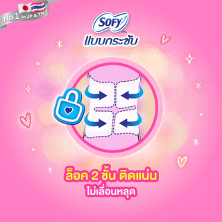[เลือกความยาวเลย] Sofy โซฟี แบบกระชับ/ขอบปกป้อง ผ้าอนามัยสำหรับกลางวัน 22 - 26 ซม. (3 แพ็ค)