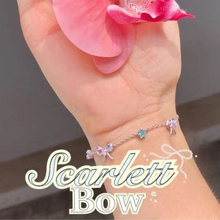 กำไล Scarlett Bow Bracelet กำไลโบว์พร้อมจี้ ปรับความยาวสายได้ - The Green B