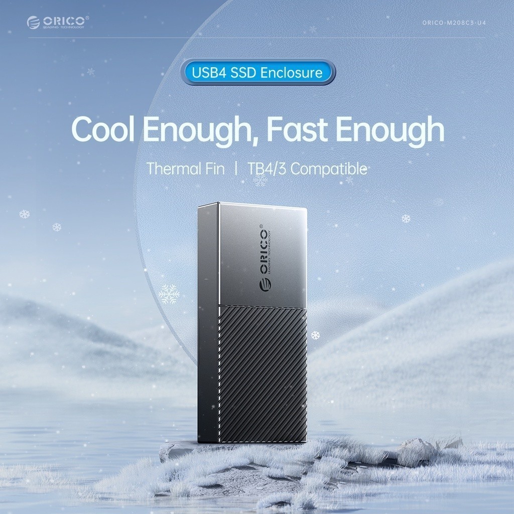 [ออกใบกำกับภาษีได้ E-TAX] ORICO USB4.0 M2 NVMe SSD Enclosure 40Gbps PCIe3.0x4 Aluminum Case