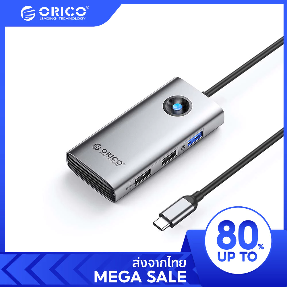 [ออกใบกำกับ- ทักแชท] ORICO อะแดปเตอร์ฮับ Type-C 3.0 to 4K60hz HDMI-Compatible DP PD100W SD Hub