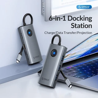 [ออกใบกำกับ- ทักแชท] ORICO อะแดปเตอร์ฮับ Type-C 3.0 to 4K60hz HDMI-Compatible DP PD100W SD Hub