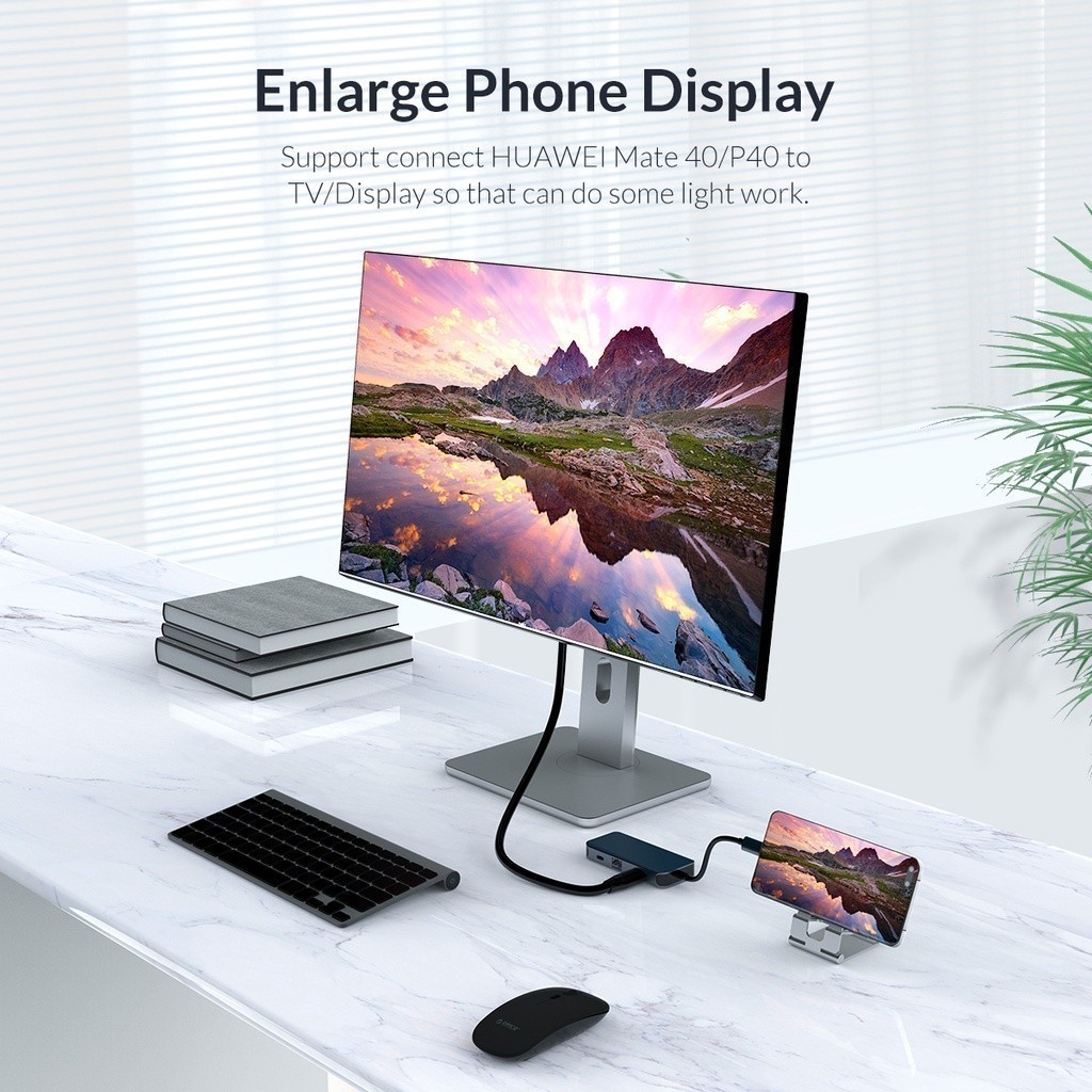[ออกใบกำกับ- ทักแชท] ORICO 6 in 1 USB C ถึง USB 3.0 HUB HDMI ความเร็วสูง OTG อะแดปเตอร์สําหรับ Macbook PC แล็ปท็อป - รูปที่ 6