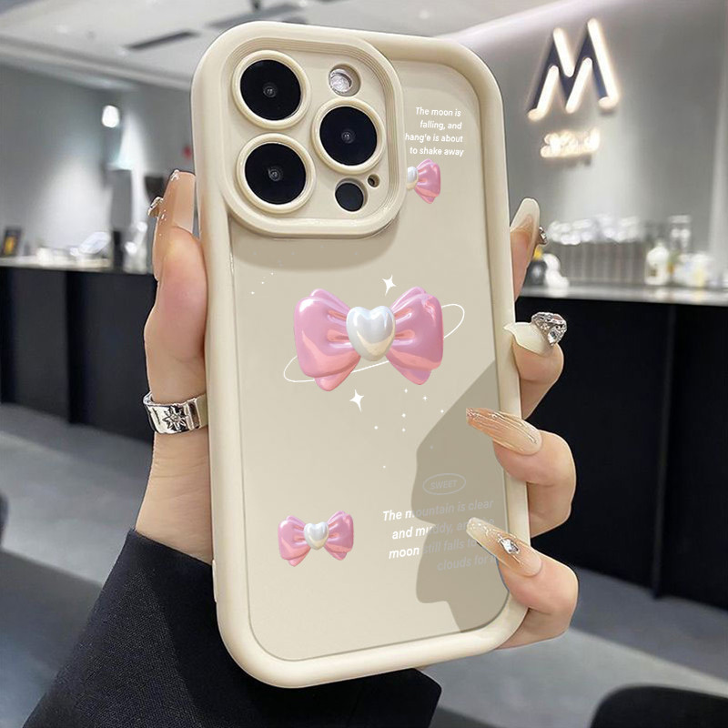 เคสสำหรับ Infinix Hot 11 Play Hot 10 Play Hot 9 Play เคสโบว์สีชมพูเคสโทรศัพท์