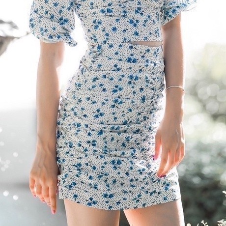 MyWay Brand : กระโปรง Puff Small Printed