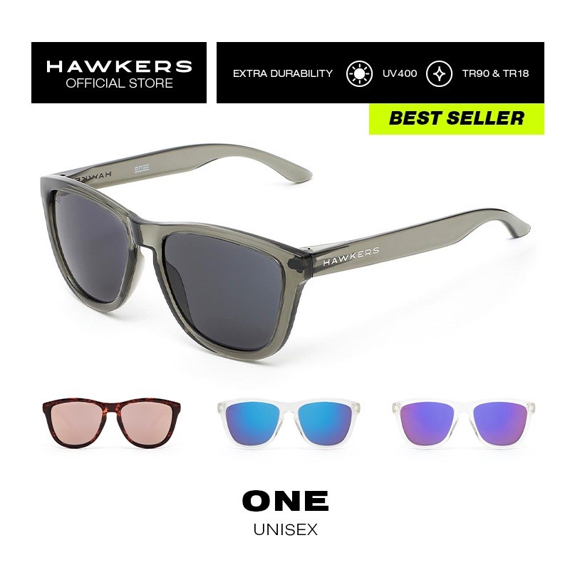 HAWKERS ONE แว่นกันแดดสำหรับผู้ชายและผู้หญิง การป้องกัน UV400ผลิตภัณฑ์อย่างเป็นทางการได้รับการออกแบบ