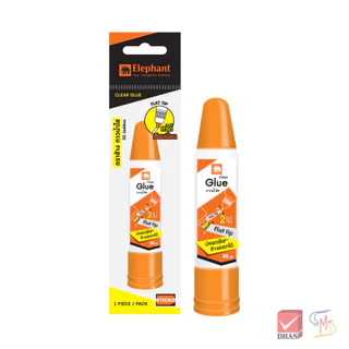 (Clearance Sale) Elephant ตราช้าง กาว กาวน้ำใส 30 มล. แบบสองหัว จำนวน 1 หลอด