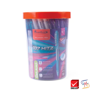 Quantum ควันตั้ม ปากกา ปากกาน้ำเงิน ปากกาโหล ปากกาลูกลื่น 007 Hitz น้ำเงิน 0.7 จำนวน 50 ด้าม