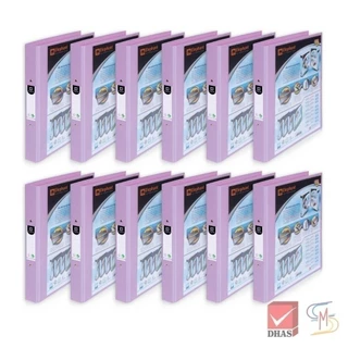 Elephant ตราช้าง แฟ้ม แฟ้มห่วง 2 ห่วง แฟ้มโชว์เอกสาร รุ่น 221VB A4 สีพาสเทล จำนวน 12 แฟ้ม
