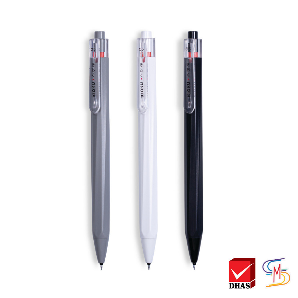 (Clearance Sale) Kioku คิโอคุ ปากกา ปากกาหมึกเจล รุ่น KK615 0.5 น้ำเงิน คละสีด้าม (1 ด้าม)